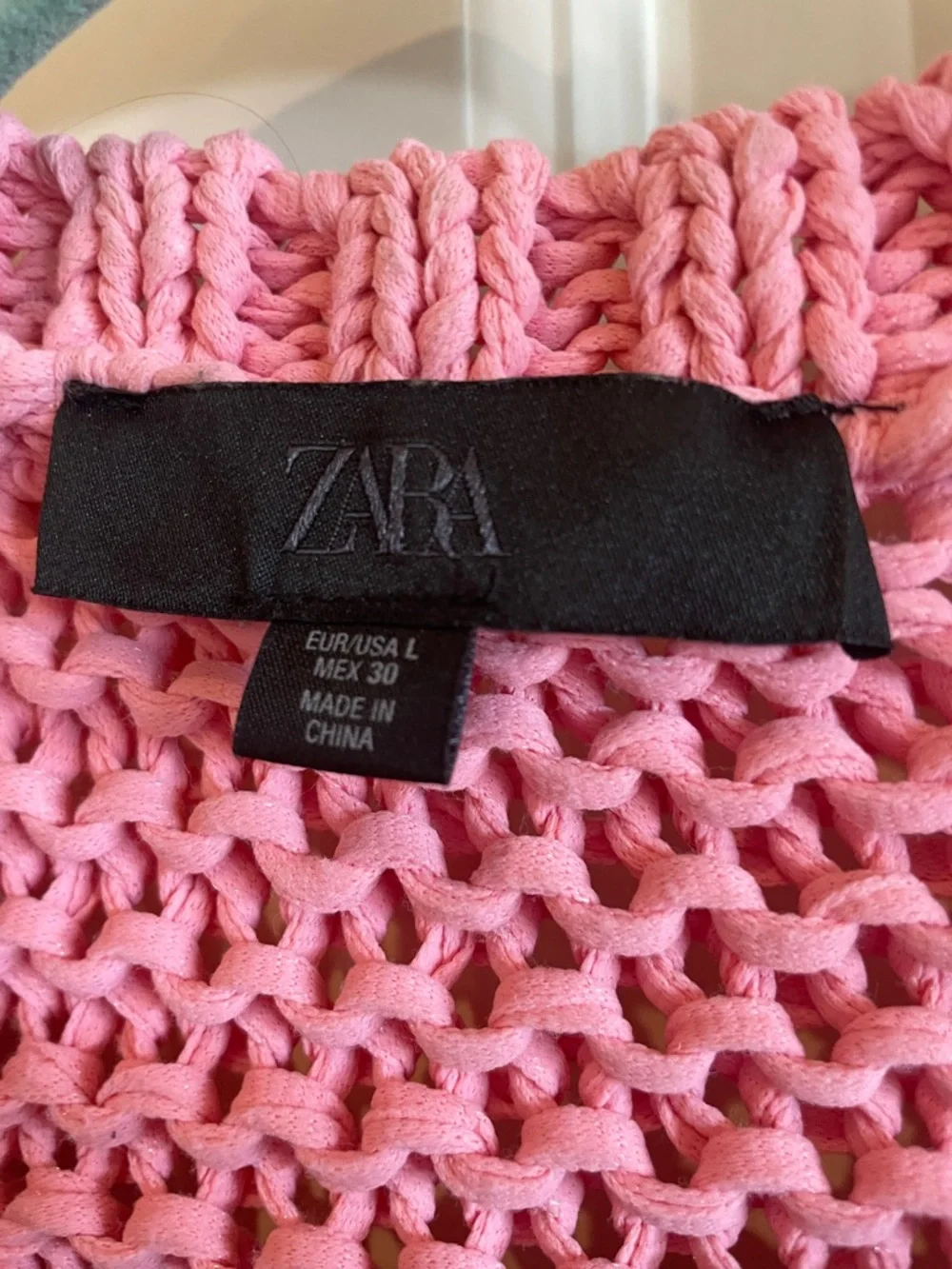 Zara Cable-Knit Sleeveless Cardigan in Soft Pink - Picture 9 of 9